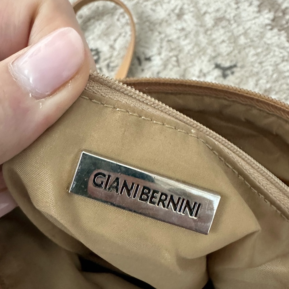 GIANI BERNINI Tonal logo faux-leather women's crossbody bag  - Navy / White - Picture 5 of 5